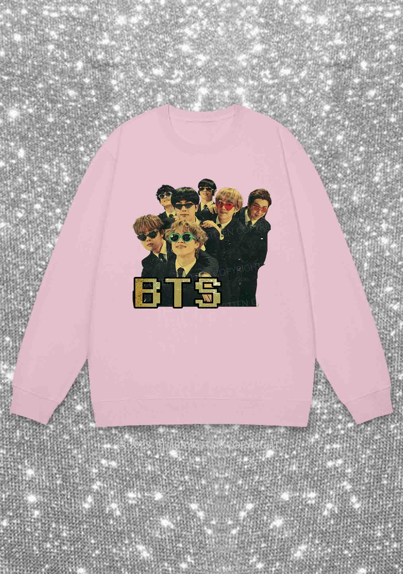 Vintage Bangtan Boys Kpop Y2K Sweatshirt Cherrykitten