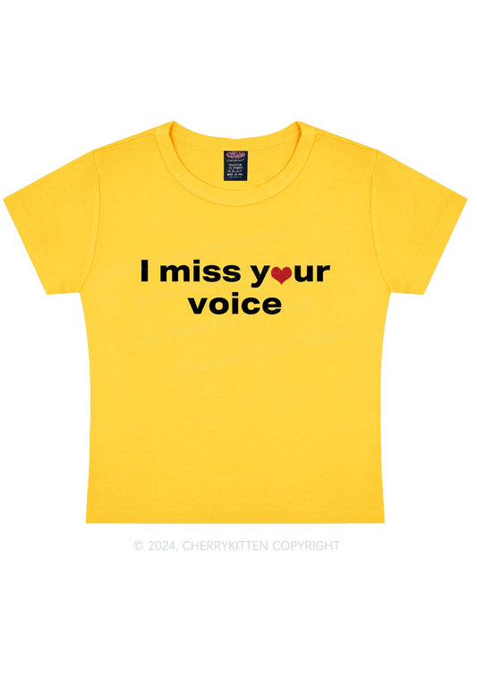 Miss Your Voice Y2K Valentine's Day Baby Tee Cherrykitten