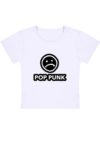 Curvy Unhappy Pop Punk Baby Tee