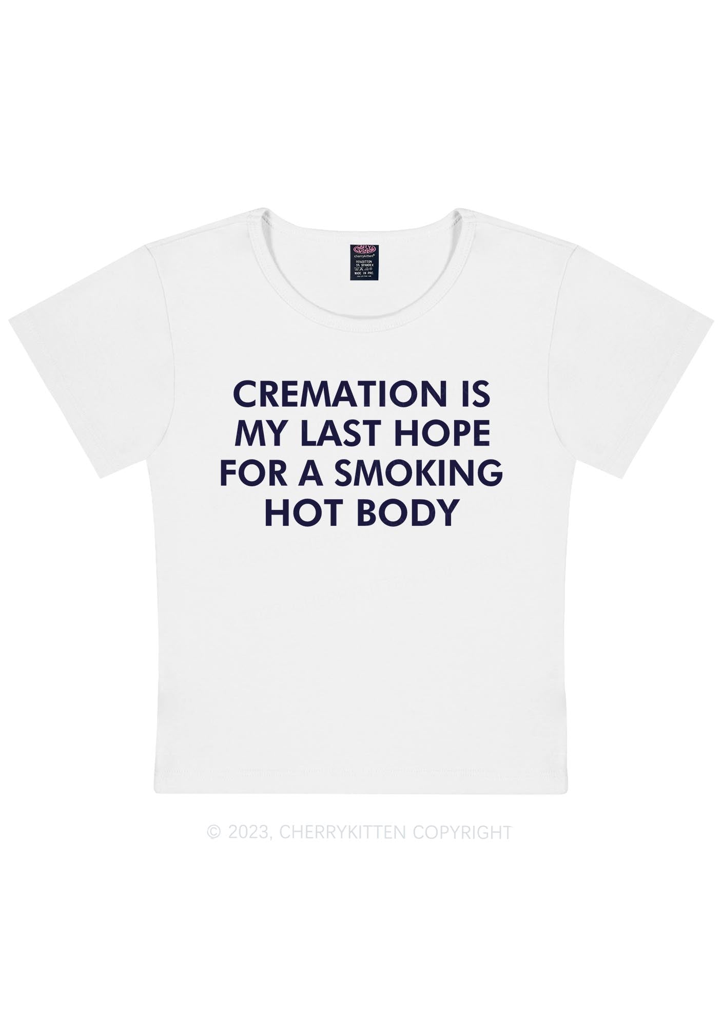 Curvy Cremation For Hot Body Y2K Baby Tee Cherrykitten