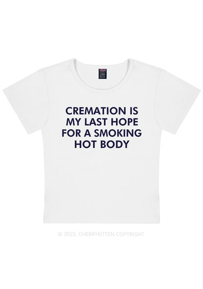 Curvy Cremation For Hot Body Y2K Baby Tee Cherrykitten