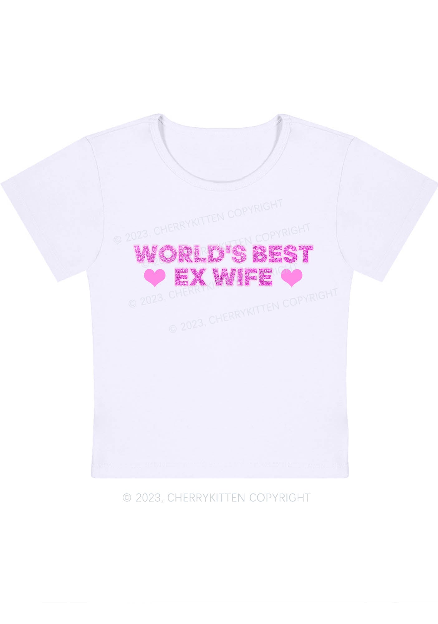 World's Best EX Wife Y2K Baby Tee Cherrykitten