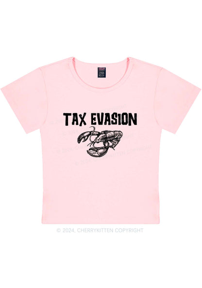 Tax Evasion Lobster Y2K Baby Tee Cherrykitten