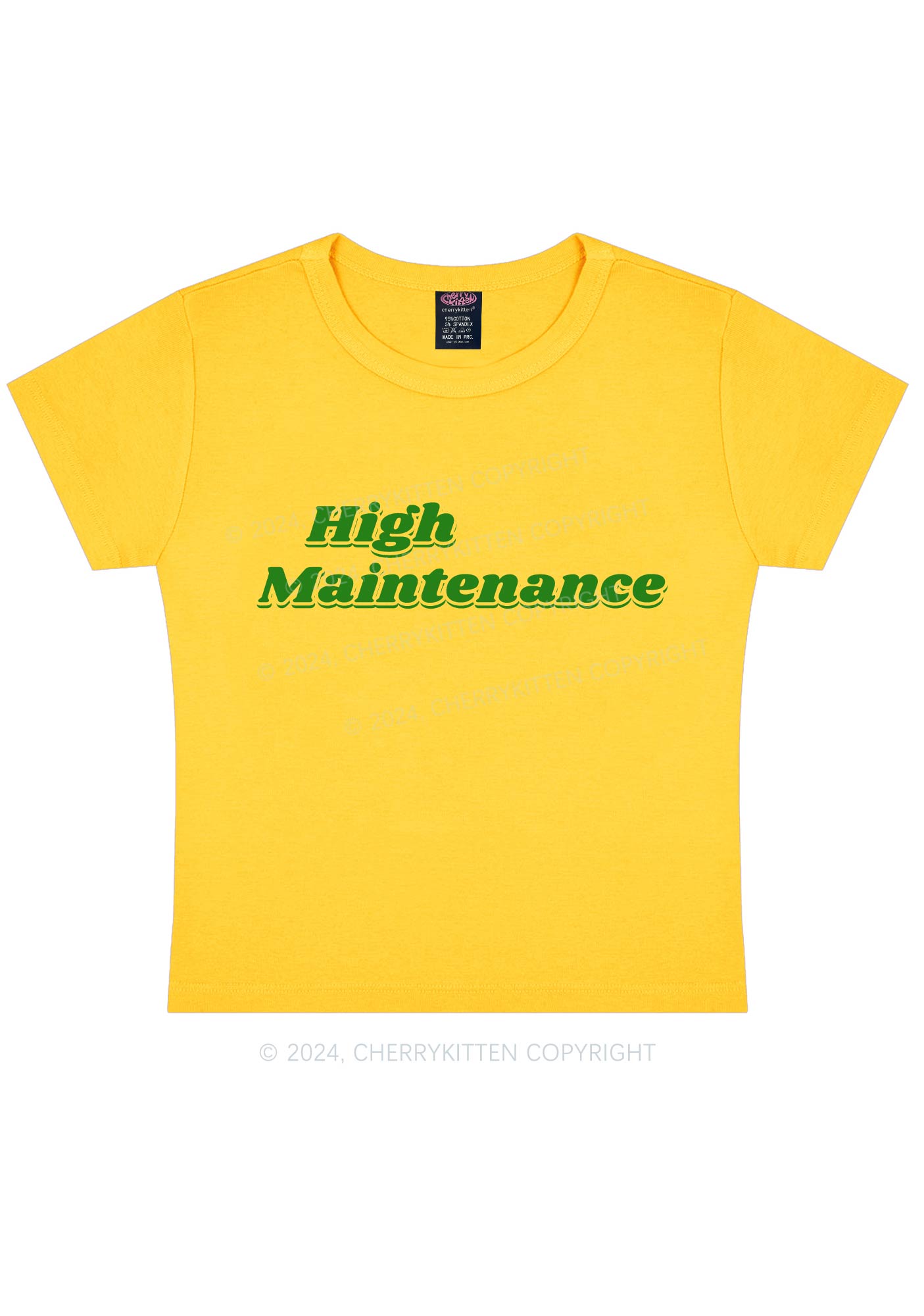 High Maintenance Y2K Baby Tee Cherrykitten