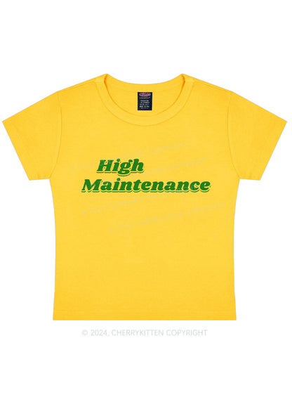 High Maintenance Y2K Baby Tee Cherrykitten