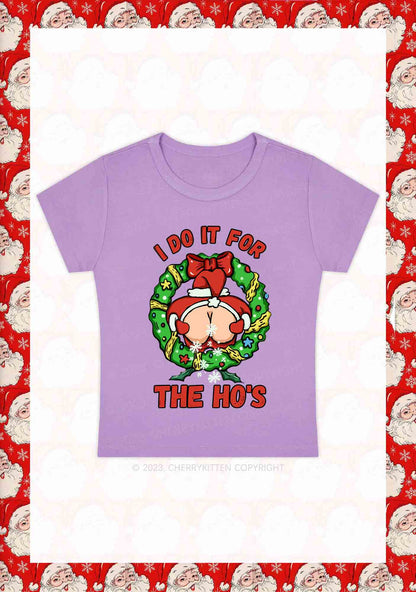 I Do It For The Christmas Wreath Y2K Baby Tee Cherrykitten