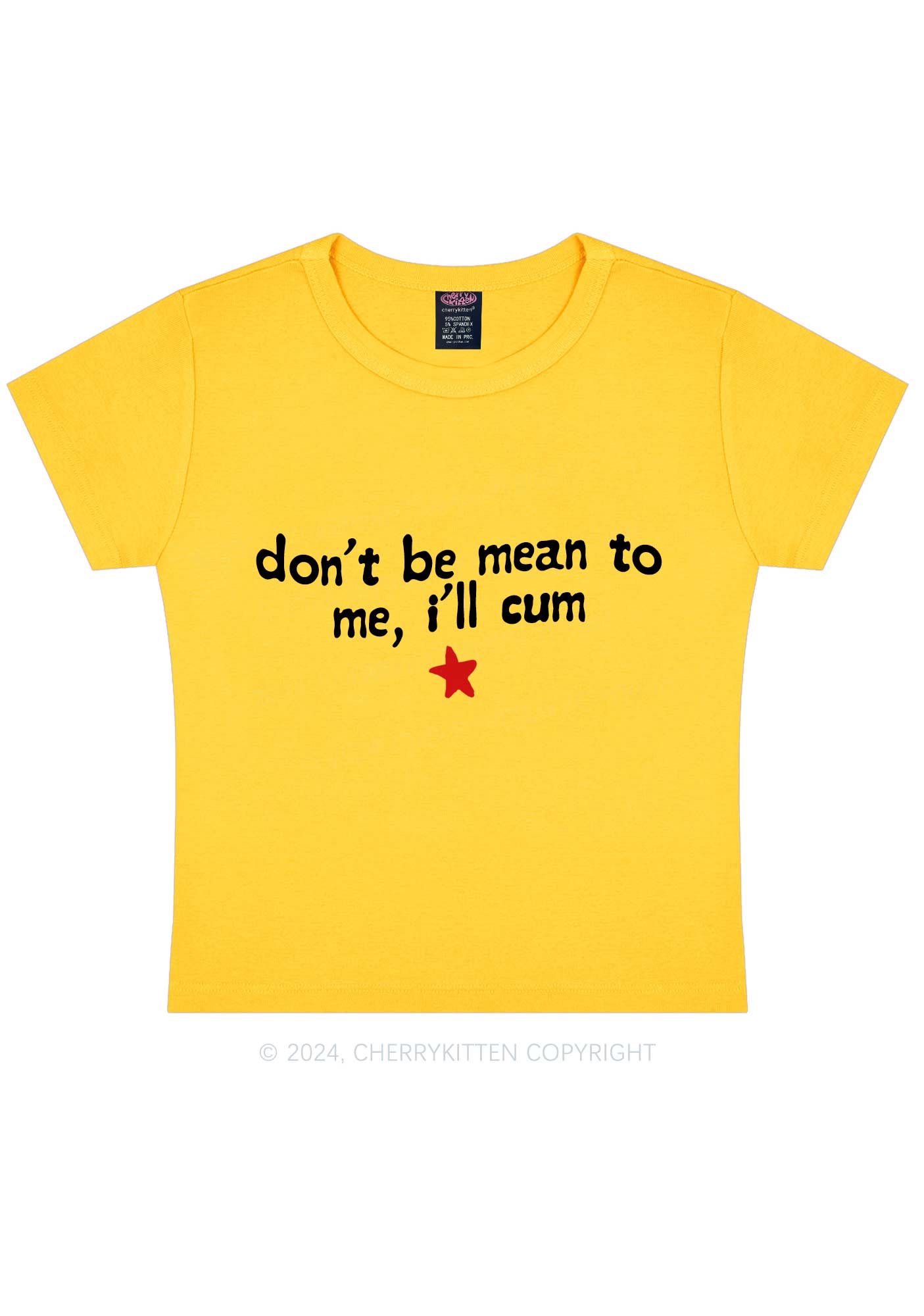 Don't Be Mean Y2K Baby Tee Cherrykitten