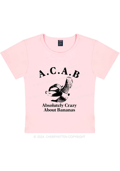 Absolutely Crazy Bananas Y2K Baby Tee Cherrykitten