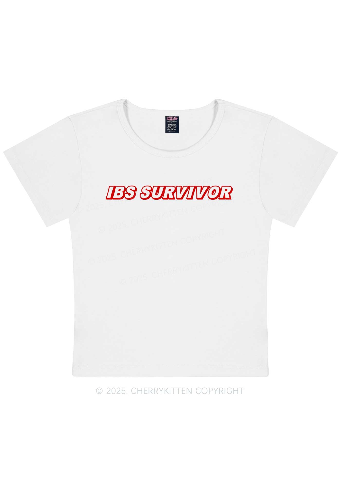 IBS Survivor Y2K Baby Tee Cherrykitten