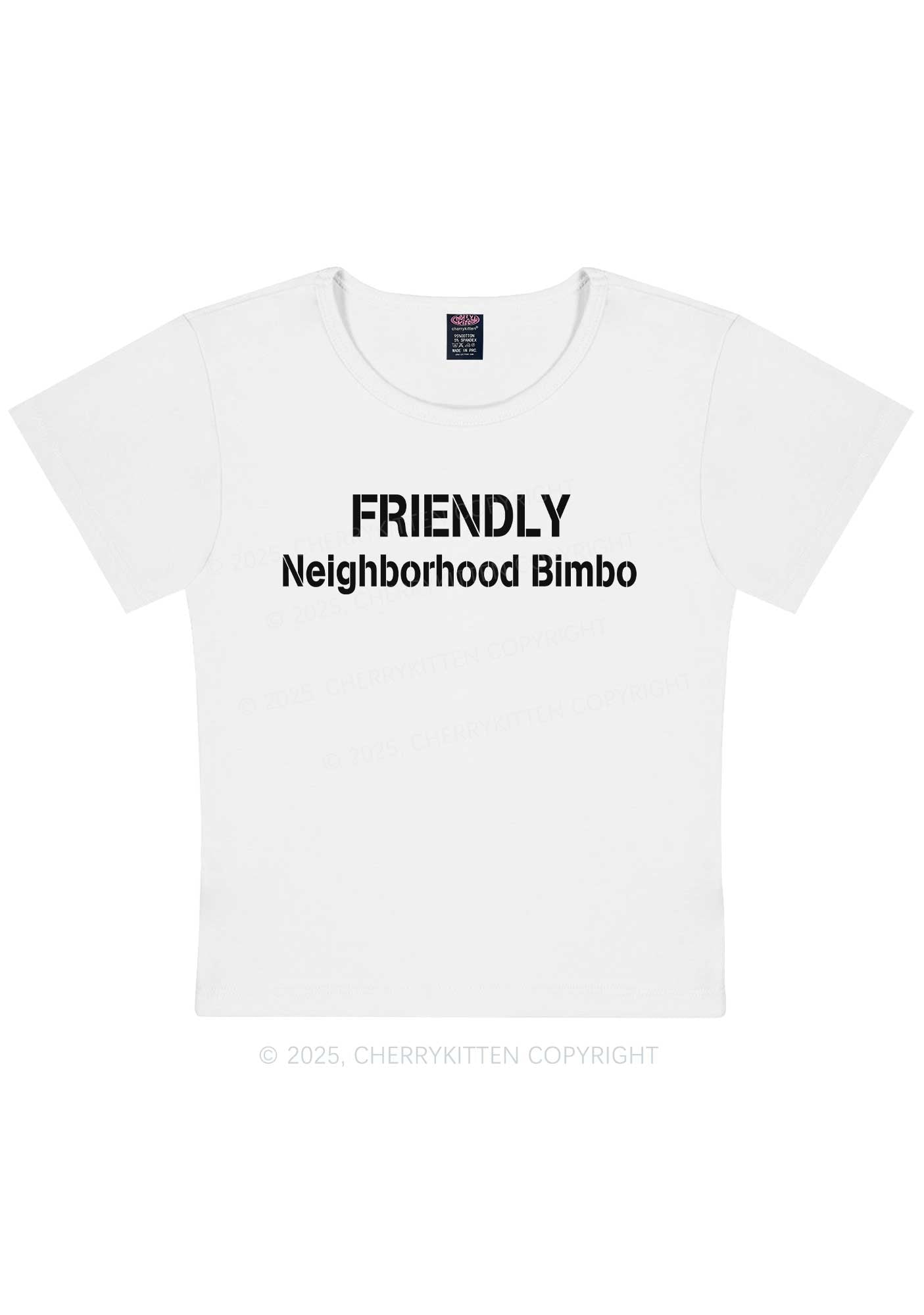 Friendly Neighborhood Bimbo Y2K Baby Tee Cherrykitten