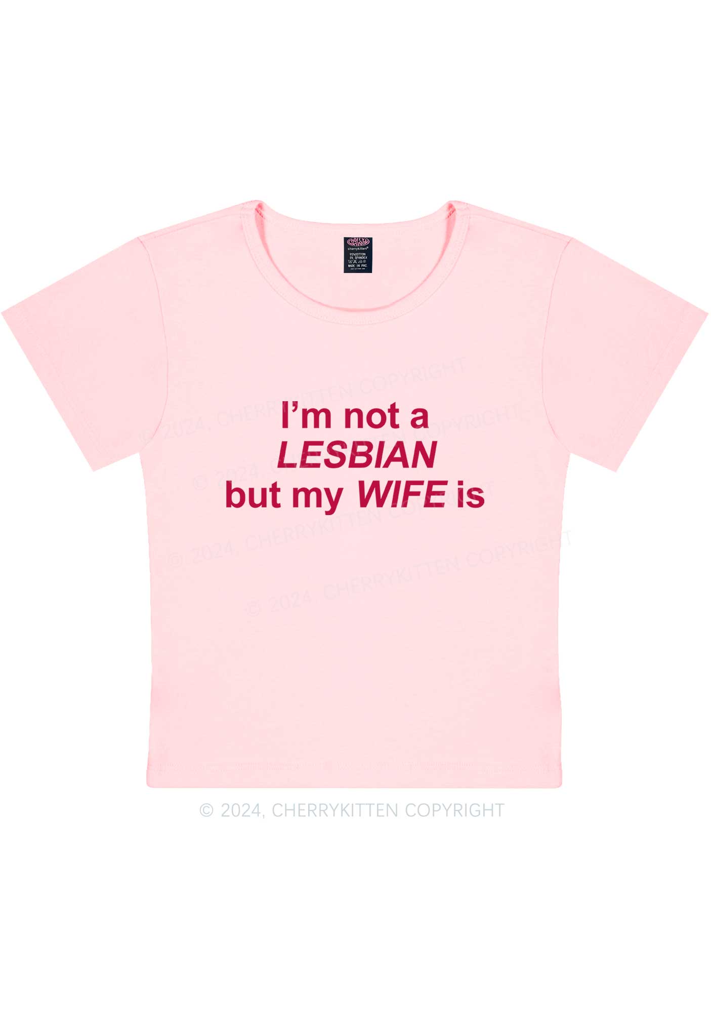 My Wife Is Lesbian Y2K Baby Tee Cherrykitten