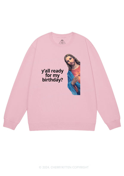 Christmas Jesus Birthday Y2K Sweatshirt Cherrykitten