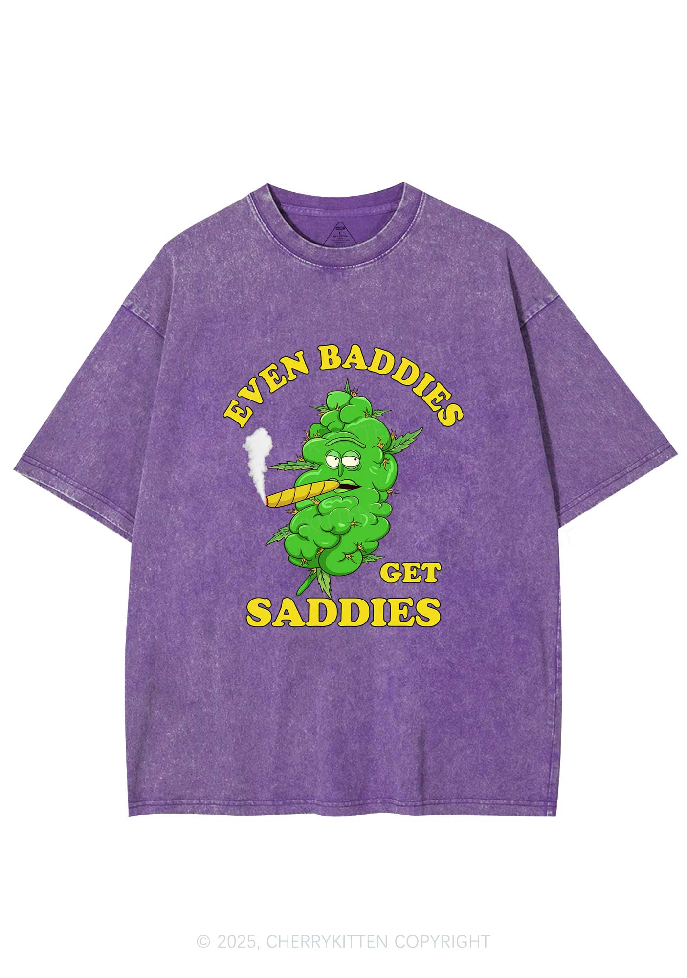 Baddie Smoker Y2K Washed Tee Cherrykitten