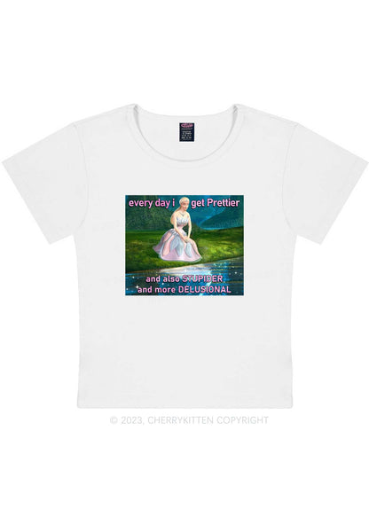 Curvy Prettier Stupider Delusional Y2K Baby Tee Cherrykitten