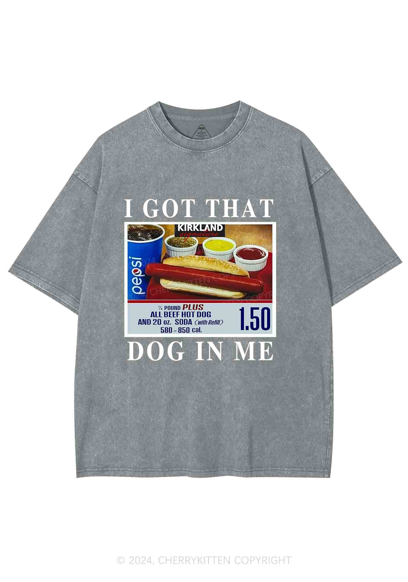 I Got That Hot Dog In Me Y2K Washed Tee Cherrykitten