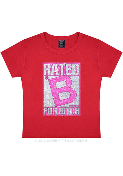 Rated For Bxxch Y2K Baby Tee Cherrykitten