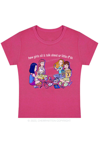 Girls Sit&Talk Y2K Baby Tee Cherrykitten