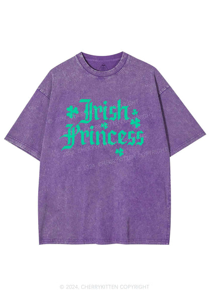 Irish Princess St Patricks Y2K Washed Tee Cherrykitten