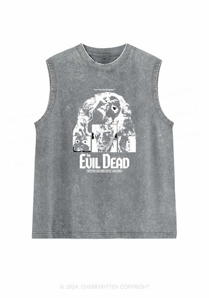 Halloween The Evil Dead Y2K Washed Tank Cherrykitten