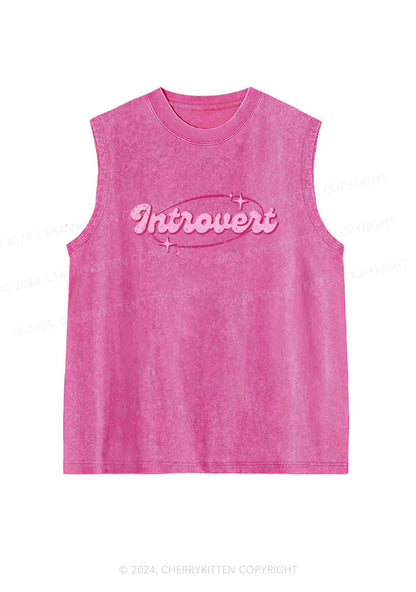 Introvert Universe Y2K Washed Tank Cherrykitten