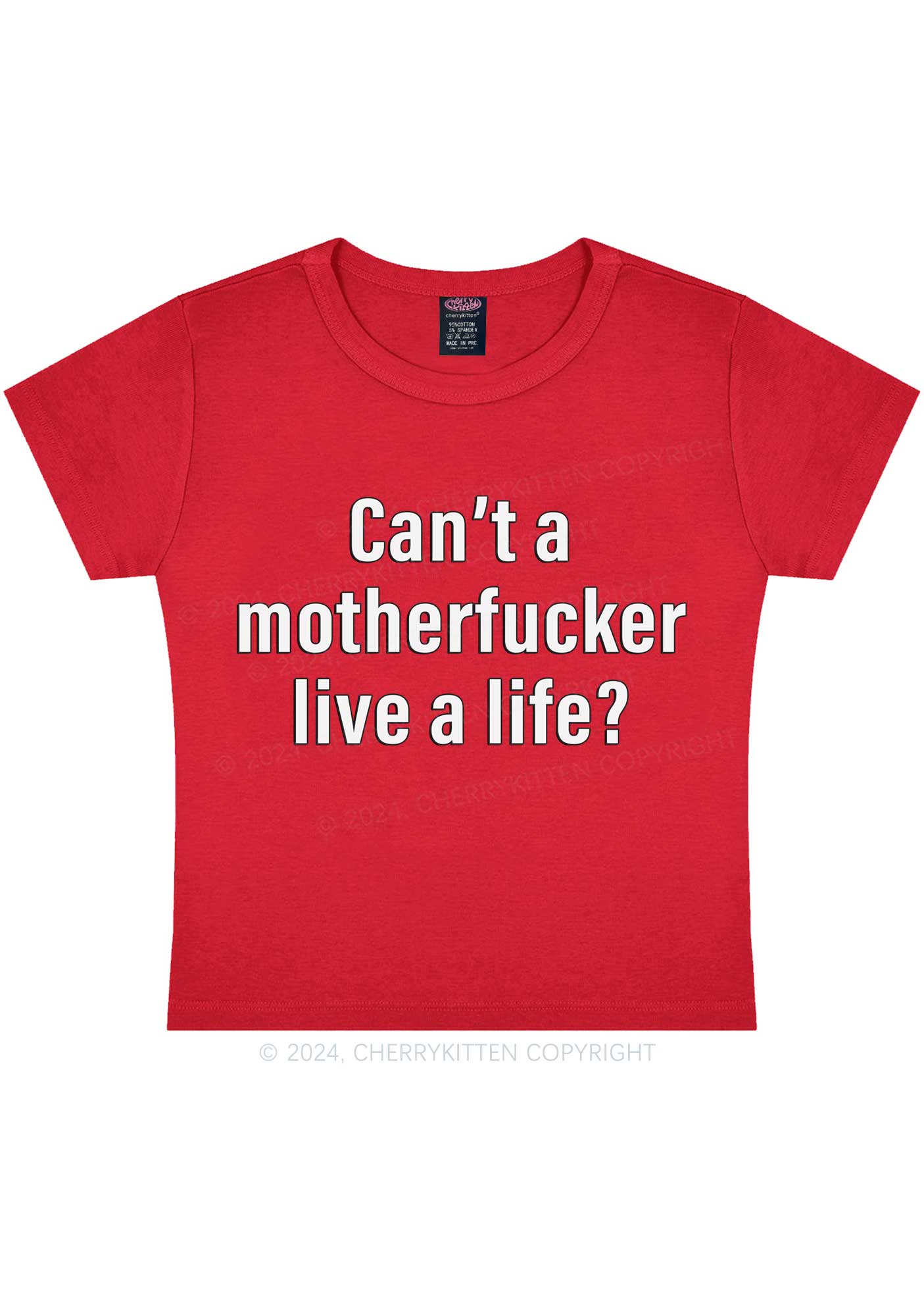 Motherfxxker Live A Life Y2K Baby Tee Cherrykitten