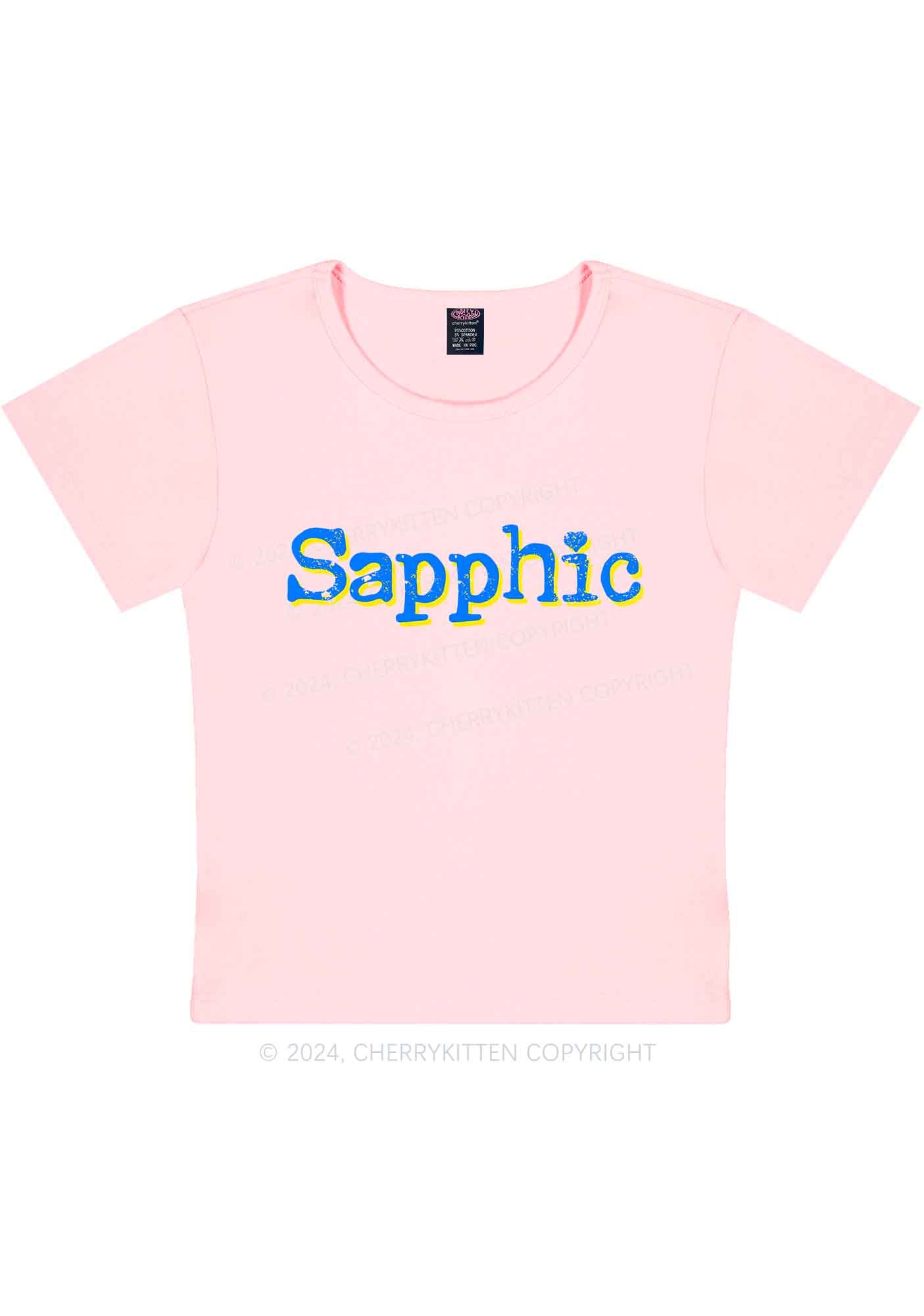 Sapphic Y2K Baby Tee Cherrykitten