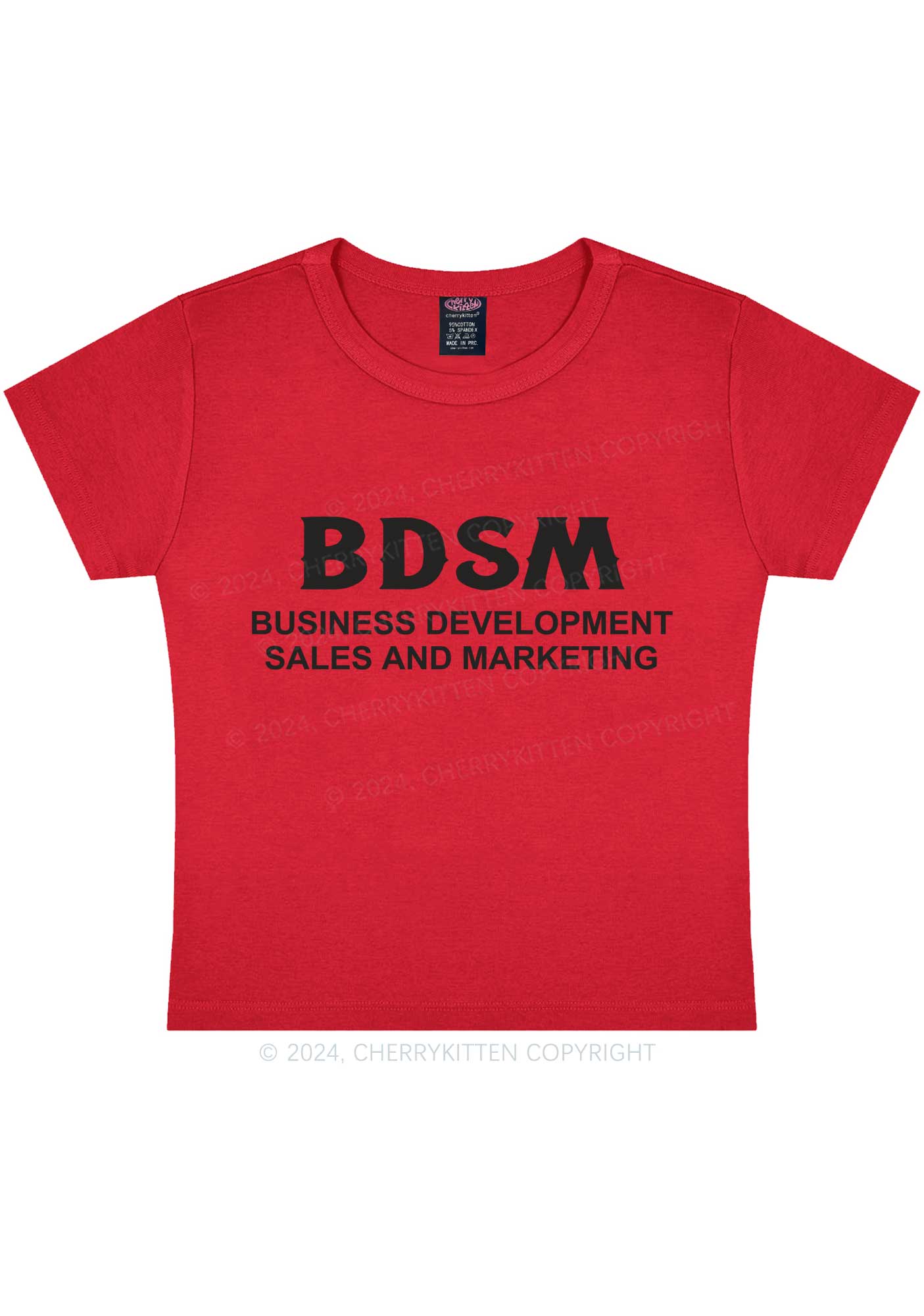 Business Development Y2K Baby Tee Cherrykitten