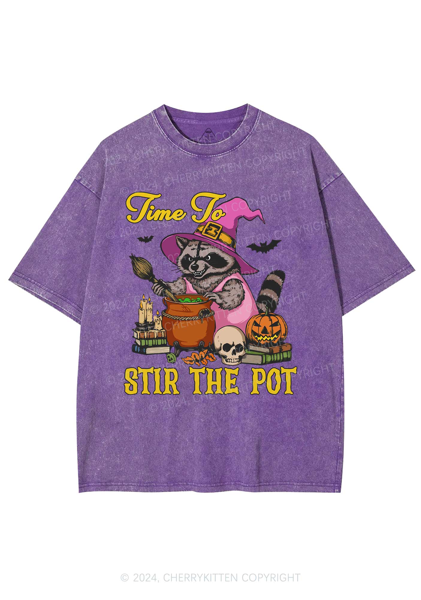 Halloween Stir The Pot Y2K Washed Tee Cherrykitten