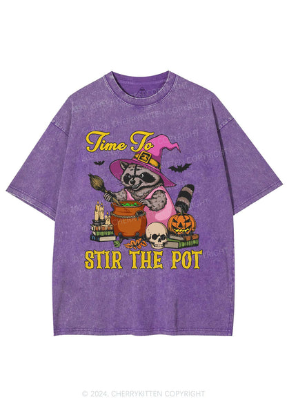 Halloween Stir The Pot Y2K Washed Tee Cherrykitten