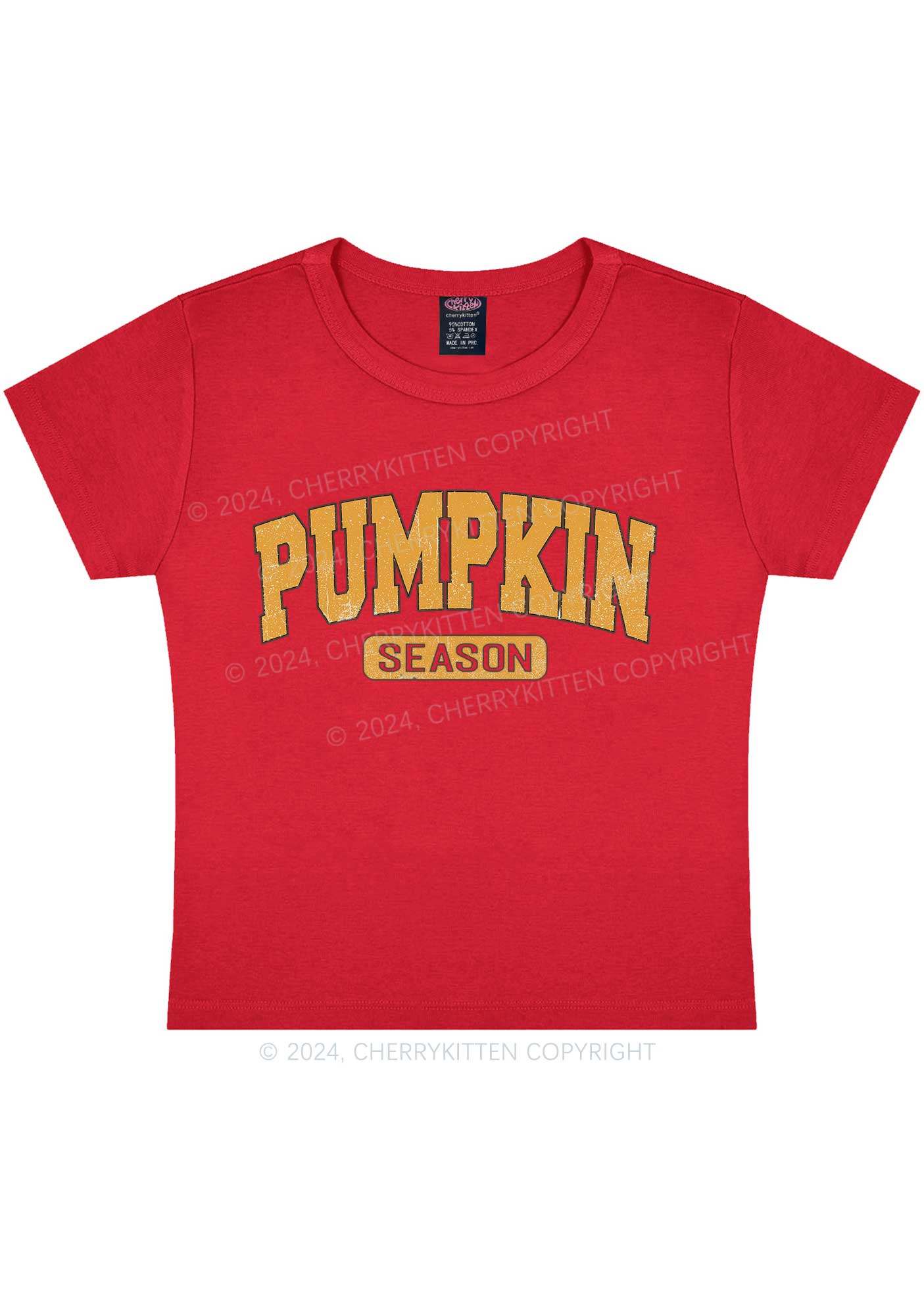 Halloween Pumpkin Season Y2K Baby Tee Cherrykitten