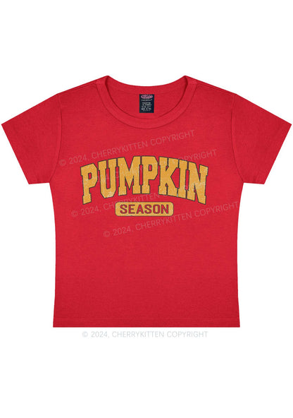 Halloween Pumpkin Season Y2K Baby Tee Cherrykitten