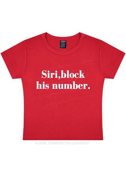 Block His Number Y2K Baby Tee Cherrykitten