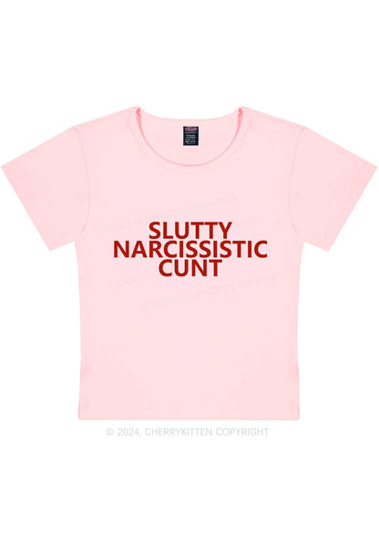 Narcissistic Cxnt Y2K Baby Tee Cherrykitten