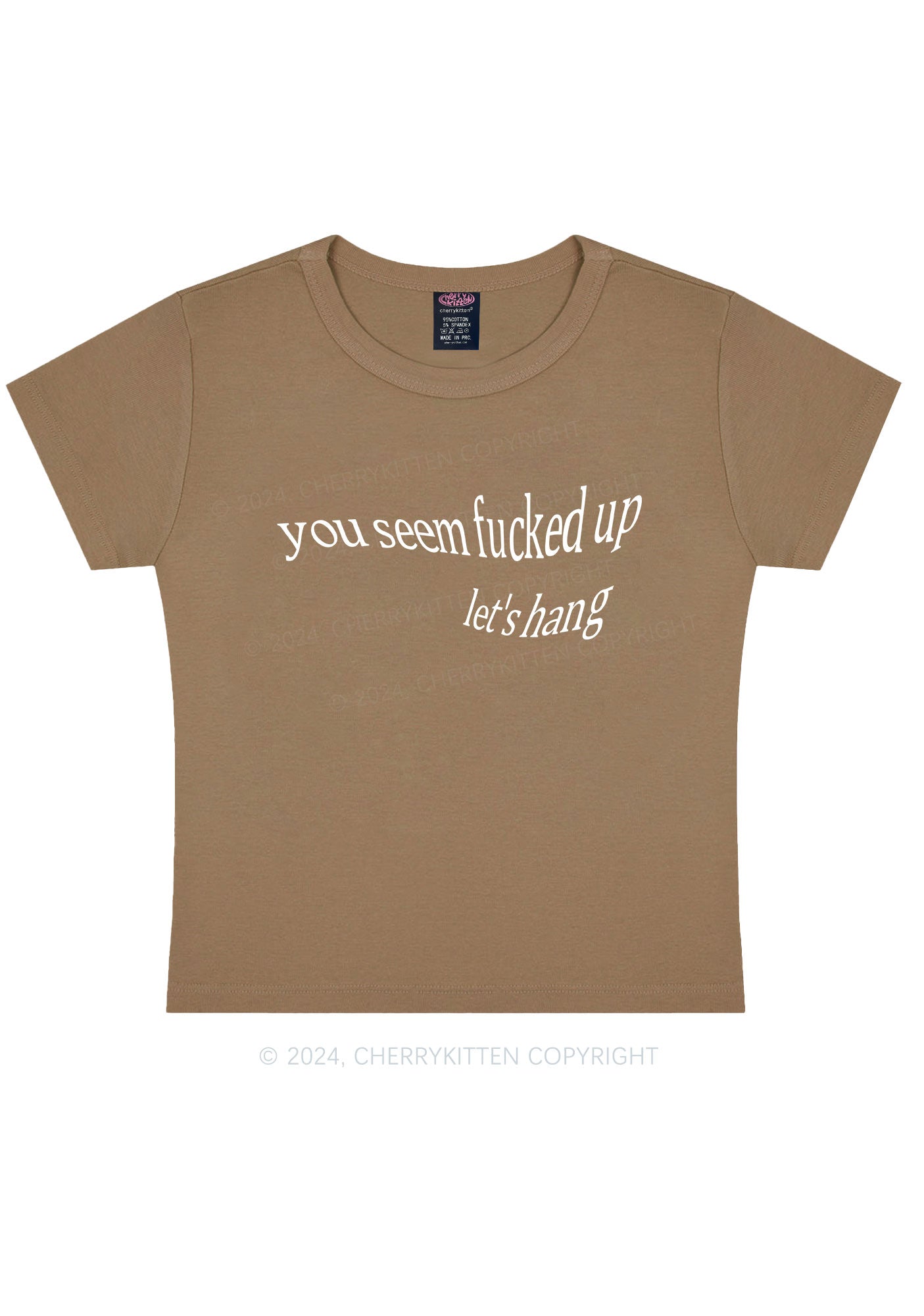 You Seem Fxxked Up Let's Hang Y2K Baby Tee