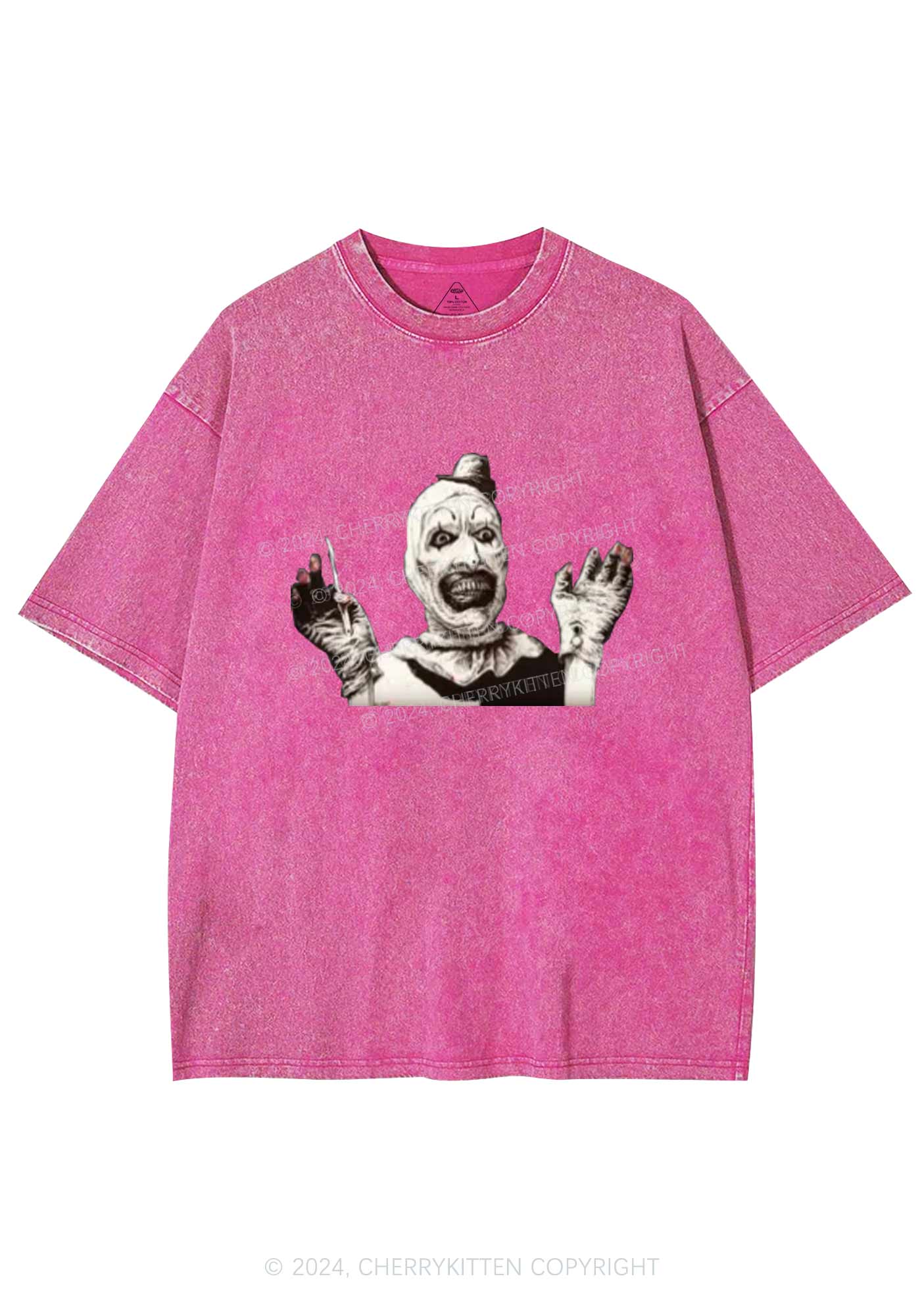 Halloween Terrifier Clown Y2K Washed Tee Cherrykitten