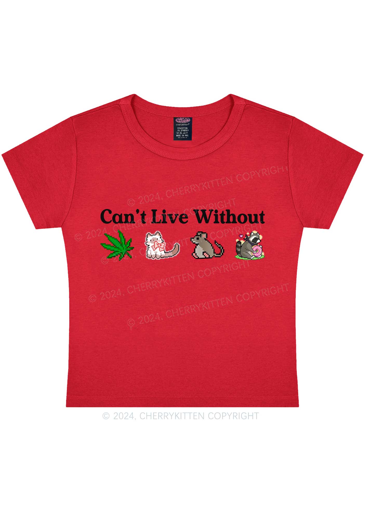 Can't Live Without Y2K Baby Tee Cherrykitten