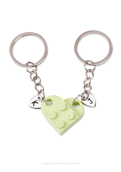 Valentine's Day Custom Love Building Block Y2K Keychain Cherrykitten