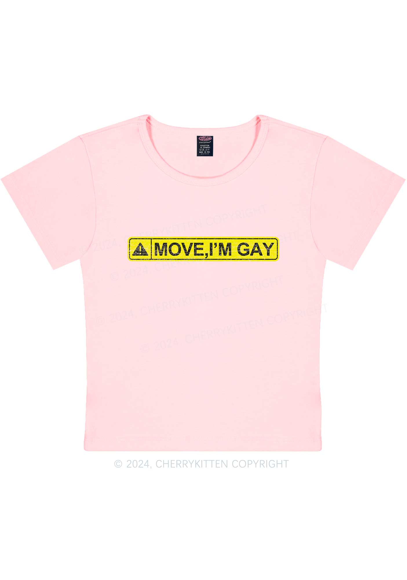 Move I'm Gay Y2K Baby Tee Cherrykitten