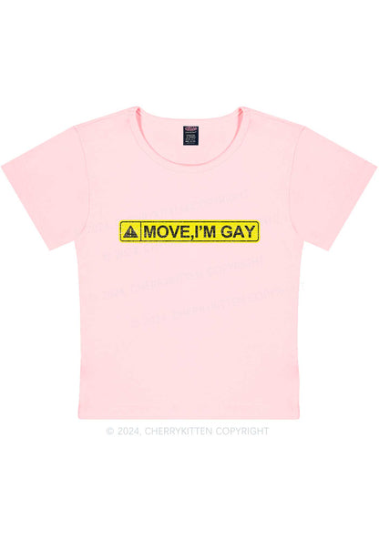 Move I'm Gay Y2K Baby Tee Cherrykitten