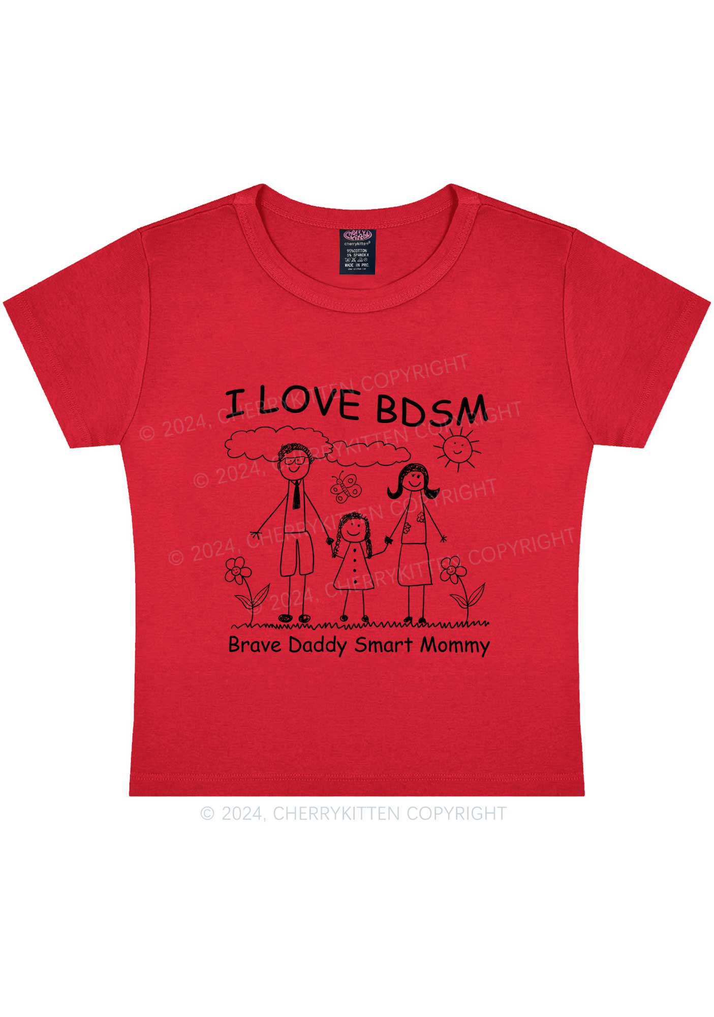 I Love BDSM Y2K Baby Tee Cherrykitten