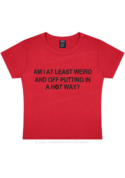 Am I Weird Y2K Baby Tee Cherrykitten