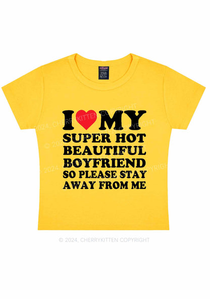 My Super Hot Boyfriend Y2K Valentine's Day Baby Tee Cherrykitten