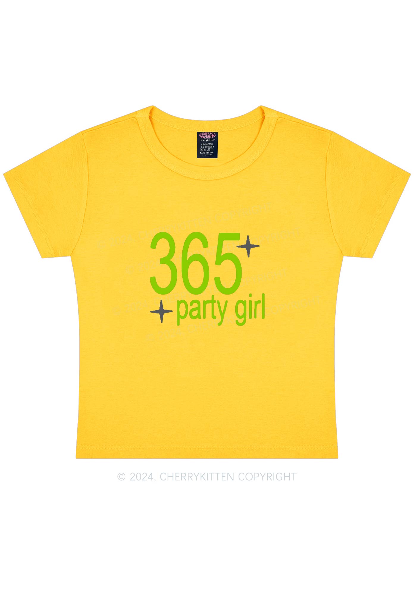 Party Girl Y2K Baby Tee Cherrykitten