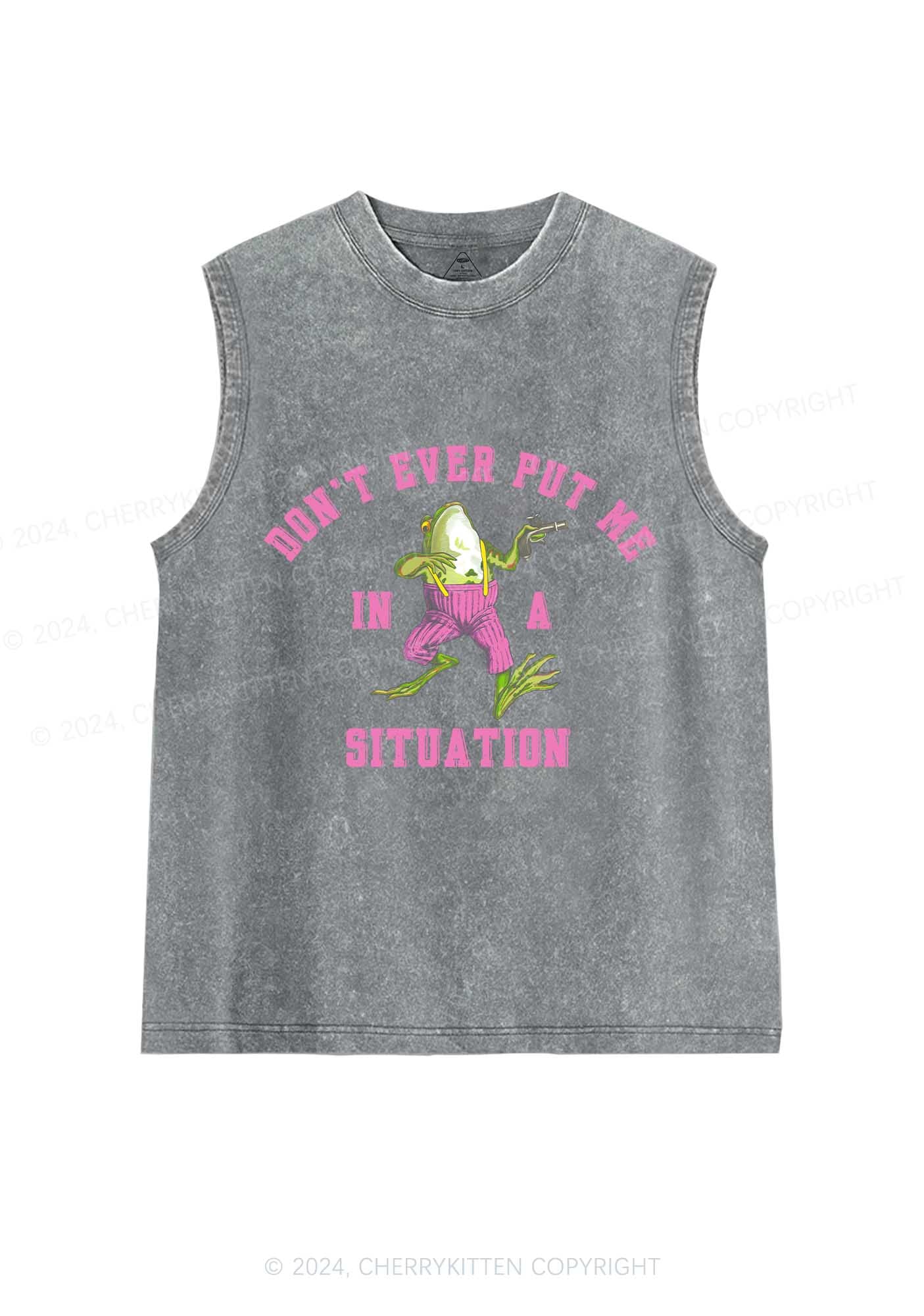 Put Me In Situation Y2K Washed Tank Cherrykitten