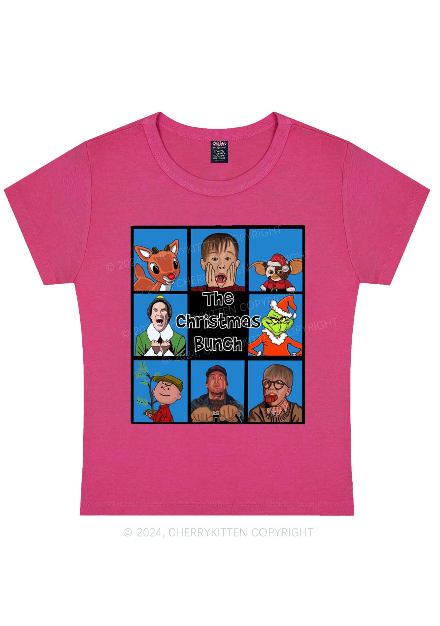 Christmas Bunch Y2K Baby Tee Cherrykitten