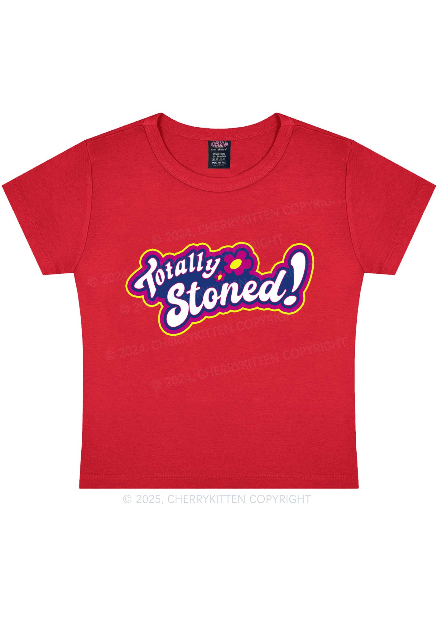 Totally Stoned Y2K Baby Tee Cherrykitten