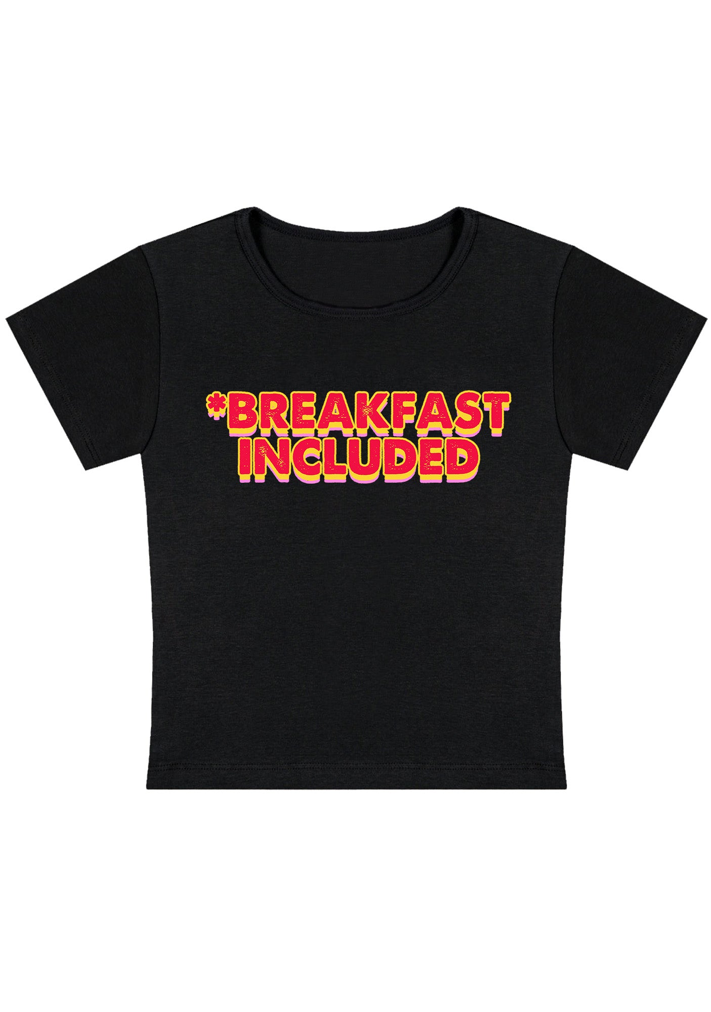 Breakfast Included Y2K Baby Tee