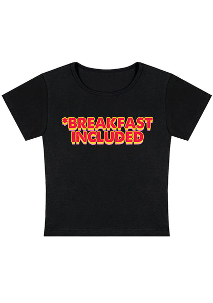 Breakfast Included Y2K Baby Tee