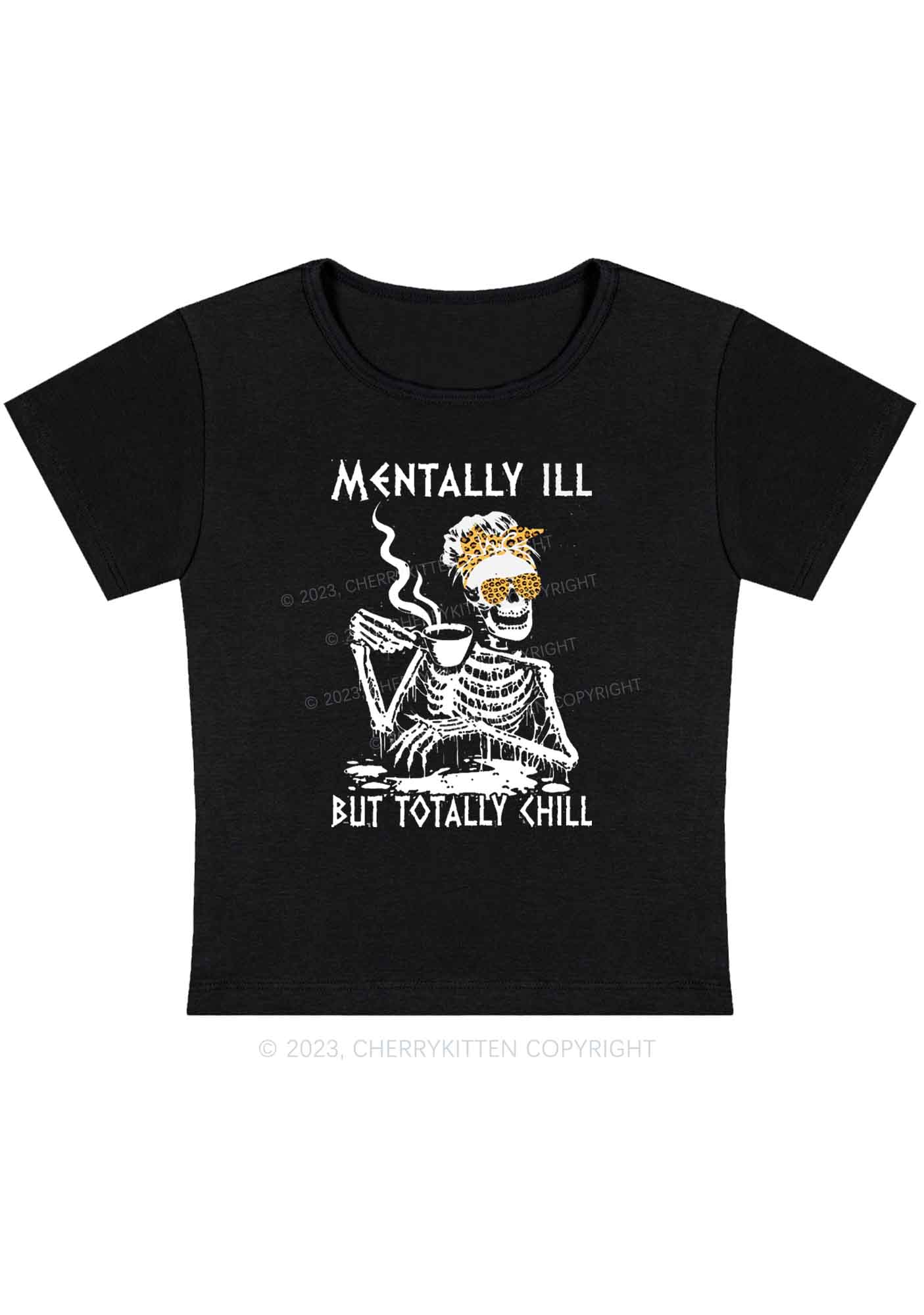 Mentally Ill Halloween Baby Tee Cherrykitten