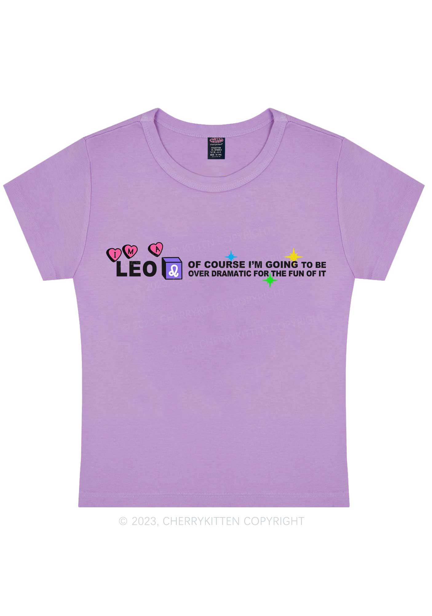 Curvy I'm A Leo Y2K Baby Tee Cherrykitten